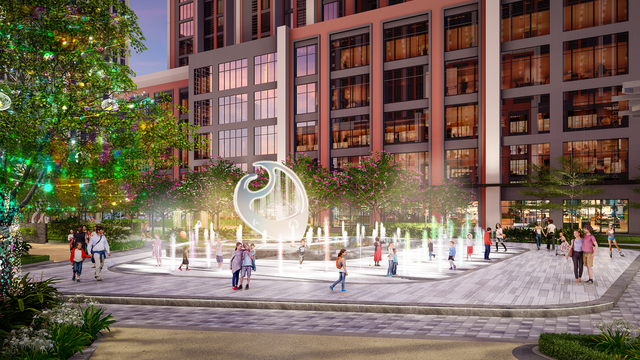 Một góc cảnh quan tại nội khu 2 tòa The Avenue và The Sky Một góc cảnh quan tại nội khu 2 tòa The Avenue và The Sky