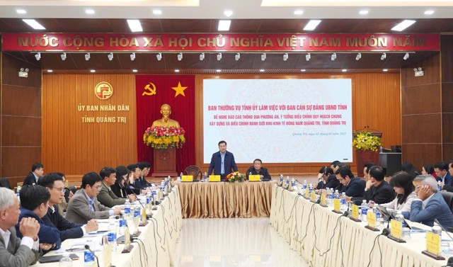 Bí thư Tỉnh ủy Quảng Trị Nguyễn Long Hải phát biểu chỉ đạo tại buổi làm việc Bí thư Tỉnh ủy Quảng Trị Nguyễn Long Hải phát biểu chỉ đạo tại buổi làm việc