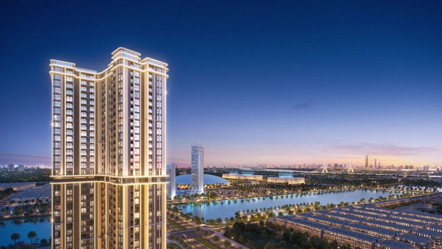 Thiết kế mặt ngoài tòa tháp được lấy cảm hứng từ thành Cổ Loa Thiết kế mặt ngoài tòa tháp được lấy cảm hứng từ thành Cổ Loa