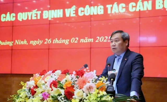 Ông Vũ Đại Thắng, Bí thư tỉnh ủy Quảng Ninh phát biểu tại hội nghị. Ảnh: Quảng Ninh Portal Ông Vũ Đại Thắng, Bí thư tỉnh ủy Quảng Ninh phát biểu tại hội nghị. Ảnh: Quảng Ninh Portal