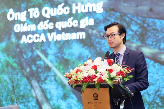 Ông Tô Quốc Hưng, Giám đốc Quốc gia, ACCA Việt Nam phát biểu tại lễ ký kết. Ảnh: ACCA Việt Nam