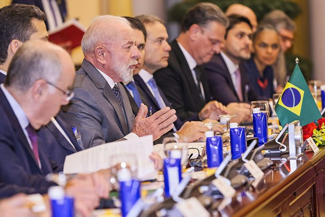 Tổng thống Lula da Silva thông báo Chính phủ Brazil quyết định gia nhập nhóm hơn 70 quốc gia đã công nhận Việt Nam là nền kinh tế thị trường. Ảnh: Đức Thanh