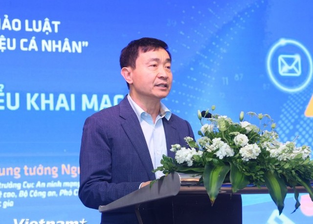 Trung tướng Nguyễn Minh Chính - Cục trưởng Cục An ninh mạng và Phòng, chống tội phạm sử dụng công nghệ cao (A05 -Bộ Công an), Phó Chủ tịch thường trực NCA. (Ảnh: Minh Sơn)