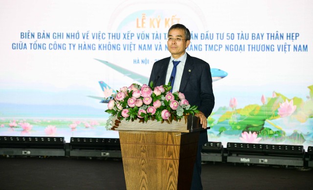 Ông Đặng Ngọc Hòa – Ủy viên BCH Đảng bộ Chính phủ, Bí thư Đảng ủy, Chủ tịch HĐQT Vietnam Airlines phát biểu tại sự kiện Ông Đặng Ngọc Hòa – Ủy viên BCH Đảng bộ Chính phủ, Bí thư Đảng ủy, Chủ tịch HĐQT Vietnam Airlines phát biểu tại sự kiện