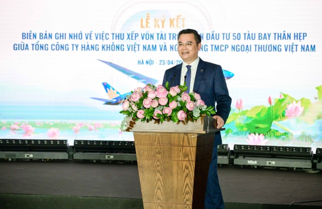 Ông Nguyễn Thanh Tùng - Ủy viên BCH Đảng bộ Chính phủ, Bí thư Đảng ủy, Chủ tịch HĐQT Vietcombank phát biểu tại sự kiện Ông Nguyễn Thanh Tùng - Ủy viên BCH Đảng bộ Chính phủ, Bí thư Đảng ủy, Chủ tịch HĐQT Vietcombank phát biểu tại sự kiện