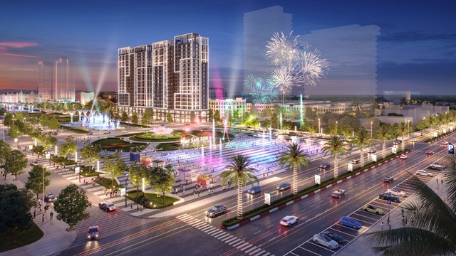 Không gian giải trí sôi động ngay dưới chân các tòa căn hộ The Pathway