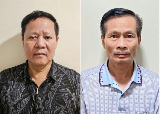 Đoàn Văn Huấn (ảnh trái), Chủ tịch HĐQT Công ty Thái Dương và Nguyễn Văn Chính, Phó tổng giám đốc.