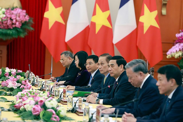 Tổng Bí thư Tô Lâm nhấn mạnh Pháp là Đối tác chiến lược toàn diện đầu tiên của Việt Nam trong EU. Ảnh: Đức Thanh