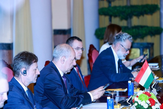 Tổng thống Sulyok Tamas và Đoàn đại biểu Hungary.