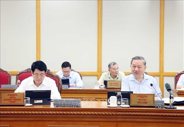 Tổng Bí thư Tô Lâm phát biểu. Ảnh: Thống Nhất/TTXVN Tổng Bí thư Tô Lâm phát biểu. Ảnh: Thống Nhất/TTXVN