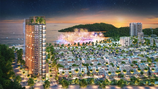 Phối cảnh Thành phố Vịnh Trung tâm Xanh Island Cát Bà