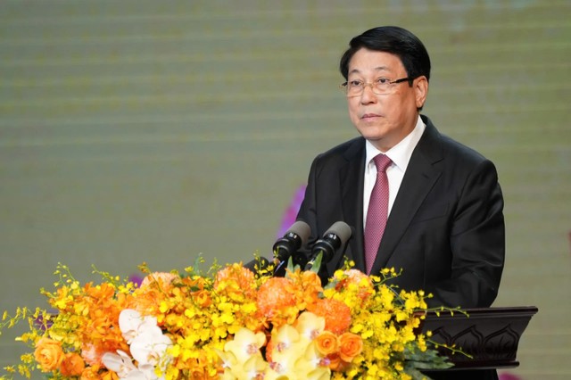 Chủ tịch nước Lương Cường phát biểu tại buổi Lễ.