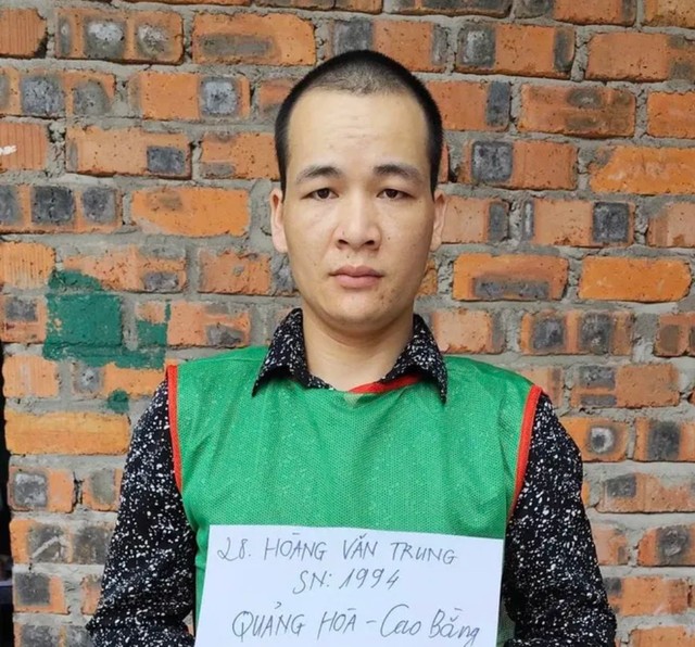 Đối tượng Hoàng Văn Trung được xác định cầm đầu trong vụ án.