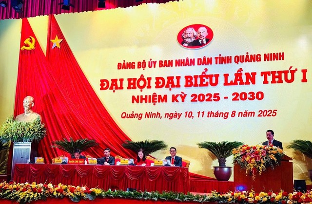 Đại hội Đảng bộ Ủy ban nhân dân tỉnh Quảng Ninh lần thứ I, nhiệm kỳ 2025-2030 diễn ra từ ngày 10/8 - 11/8. Ảnh: Thanh Tùng