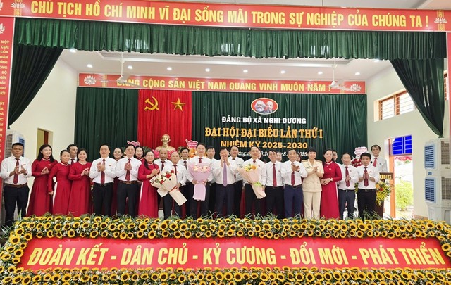 Ban Chấp hành Đảng bộ xã Nghi Dương nhiệm kỳ 2025 - 2030.