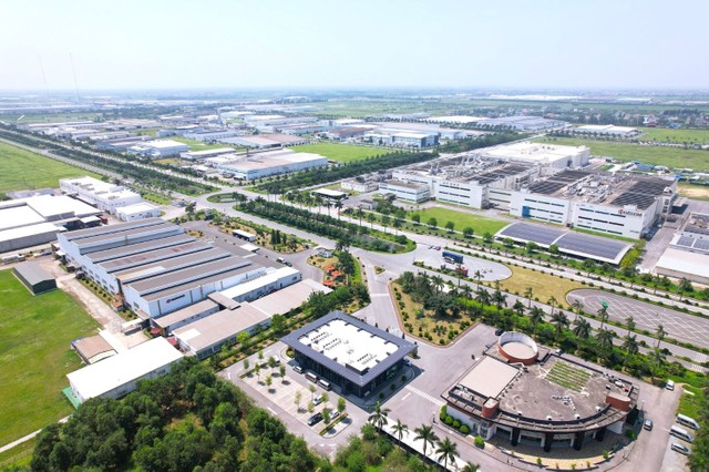 Hưng Yên đang là điểm đến của dòng vốn FDI chất lượng cao. Trong ảnh: Khu công nghiệp Thăng Long II, tỉnh Hưng Yên