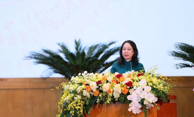 Phó Chủ tịch nước Võ Thị Ánh Xuân, Phó Chủ tịch thứ nhất Hội đồng Thi đua - Khen thưởng Trung ương, phát biểu chỉ đạo. Ảnh: QMG Phó Chủ tịch nước Võ Thị Ánh Xuân, Phó Chủ tịch thứ nhất Hội đồng Thi đua - Khen thưởng Trung ương, phát biểu chỉ đạo. Ảnh: QMG