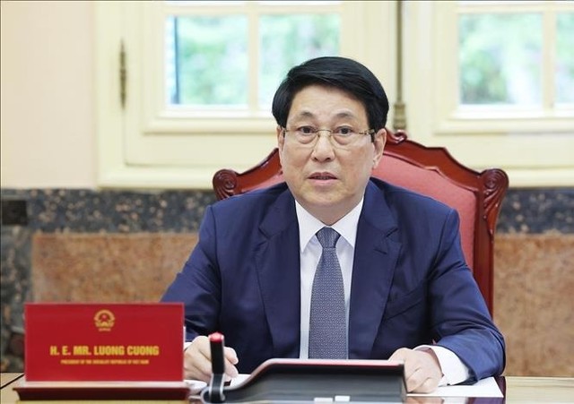 Chủ tịch nước phát biểu tại buổi tiếp. Ảnh: Lâm Khánh. Chủ tịch nước phát biểu tại buổi tiếp. Ảnh: Lâm Khánh.