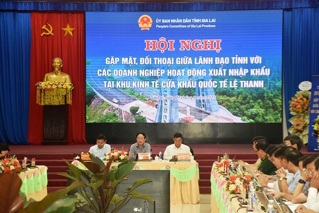 Lãnh đạo tỉnh Gia Lai sẽ tổ chức nhiều hội nghị đối thoại với doanh nghiệp nhằm bàn bạc các giải pháp phát triển Khu kinh tế cửa khẩu quốc tế Lệ Thanh trong thời gian đến. Ảnh: Đức Phương.