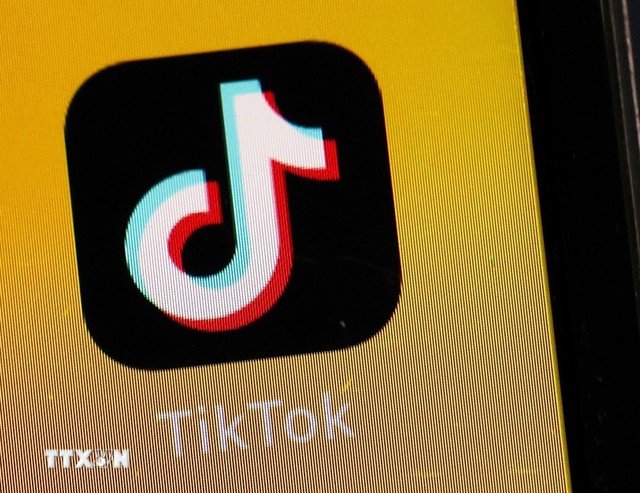 Biểu tượng nền tảng mạng xã hội TikTok. Ảnh: Kyodo/TTXVN