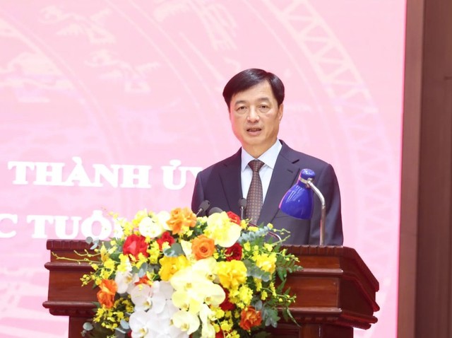 Bí thư Thành ủy Nguyễn Duy Ngọc phát biểu tại Hội nghị.