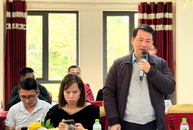 Ông Nguyễn Tiến Đạt, Phó Chủ tịch Hiệp hội Du lịch Hà Nội phát biểu.