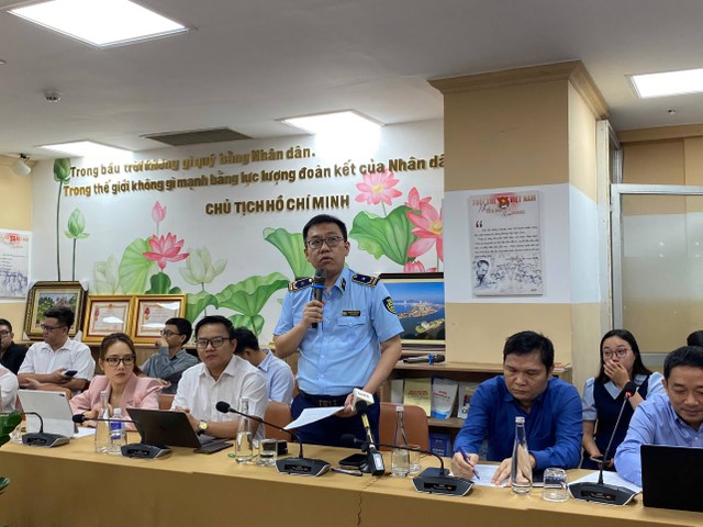 Ông Nguyễn Quang Huy chia sẻ tại buổi họp báo cung cấp thông tin các hoạt động ngành công thương.