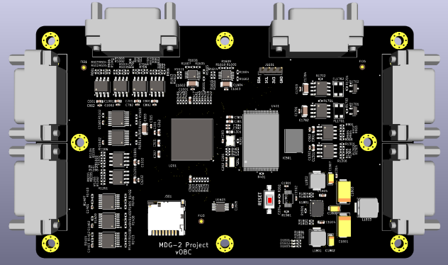 Thiết kế mạch in cho máy tính điều khiển bên trong vệ tinh. Thiết kế mạch in cho máy tính điều khiển bên trong vệ tinh.