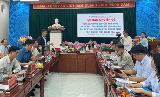 Sở Văn hóa - Thể thao và Du lịch Quảng Ngãi tổ chức họp báo chiều ngày 16/12.