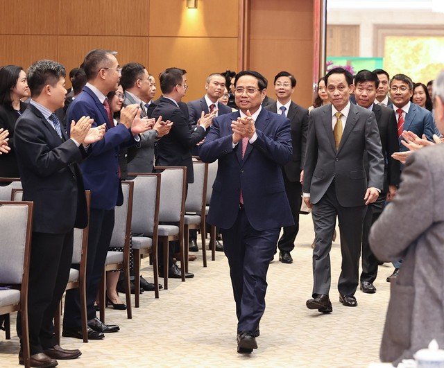 Ủy viên Bộ Chính trị, Thủ tướng Chính phủ Phạm Minh Chính dự Hội nghị tổng kết công tác năm 2025 và triển khai phương hướng, nhiệm vụ trọng tâm năm 2026 của ngành Ngoại giao - Ảnh: VGP/Nhật Bắc.