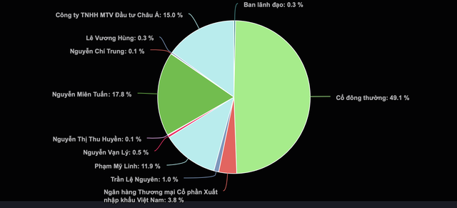 Cơ cấu cổ đông Rồng Việt trước khi cổ đông lớn Châu Á thoái vốn Cơ cấu cổ đông Rồng Việt trước khi cổ đông lớn Châu Á thoái vốn