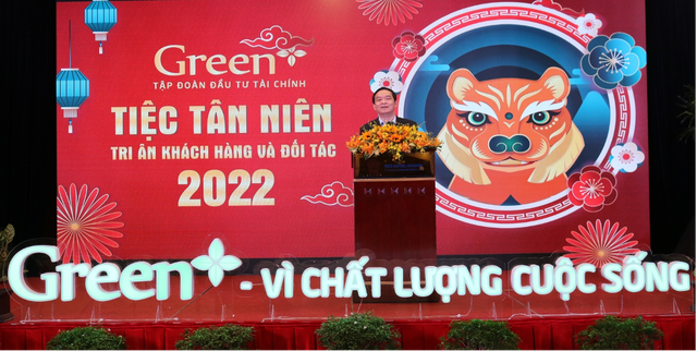 Ông Lê Viết Hải – Chủ tịch HĐQT HBC chia sẻ tại Tiệc tân niên 2022 của Green + Ông Lê Viết Hải – Chủ tịch HĐQT HBC chia sẻ tại Tiệc tân niên 2022 của Green +