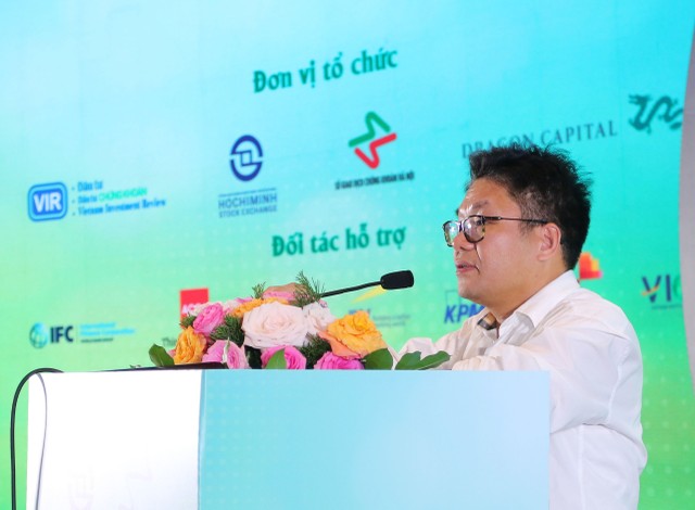 Ông Nguyễn Thành Long, Chủ tịch Hội đồng thành viên Sở giao dịch Chứng khoán Việt Nam (VNX) phát biểu tại Hội nghị. Ảnh: Lê Toàn Ông Nguyễn Thành Long, Chủ tịch Hội đồng thành viên Sở giao dịch Chứng khoán Việt Nam (VNX) phát biểu tại Hội nghị. Ảnh: Lê Toàn