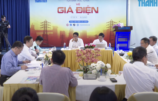 Toạ đàm trực tuyến về giá điện ngày 16/5. Toạ đàm trực tuyến về giá điện ngày 16/5.