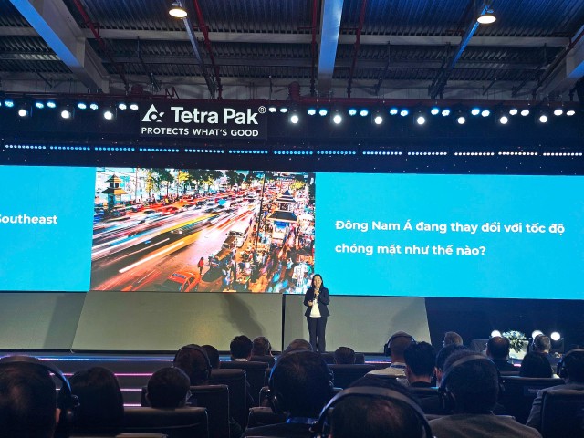 Bà Nguyễn Thanh Giang, Tổng Giám đốc Tetra Pak Việt Nam tại sự kiện.