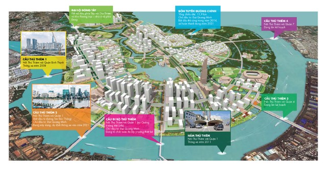 Kết nối với đô thị mới Thủ Thiêm.