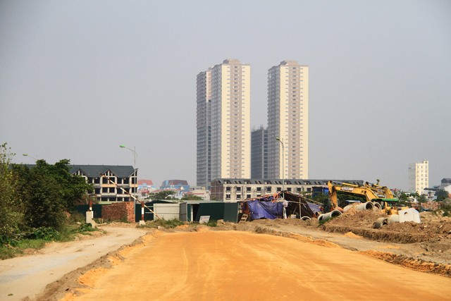 Đất nền dự án Kim Chung - Di Trạch đang có dấu hiệu bị làm giá. Ảnh: Thành Nguyễn.