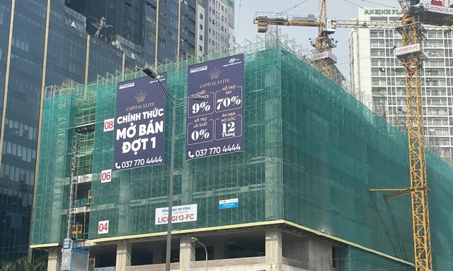 Dự án Capital Ellite đang xây đến tầng 9