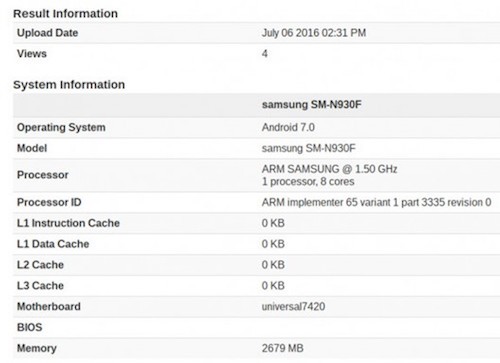 Galaxy Note 7 sẽ chạy Android 7.0, chip tám nhân ảnh 1