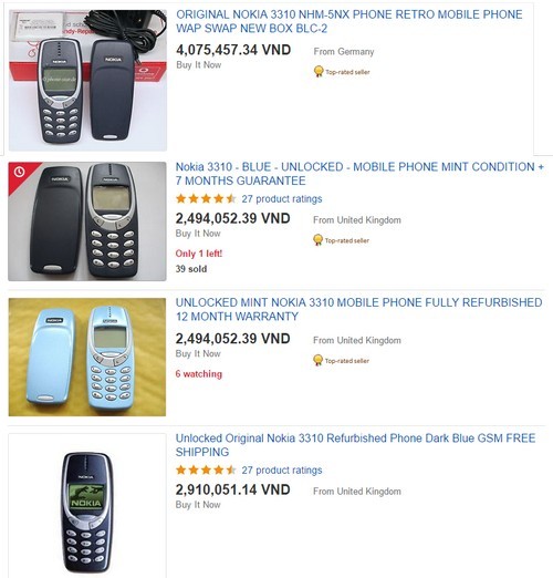 Nokia 3310 đời cũ bị 'hét giá' lên 5 - 6 triệu đồng ảnh 2