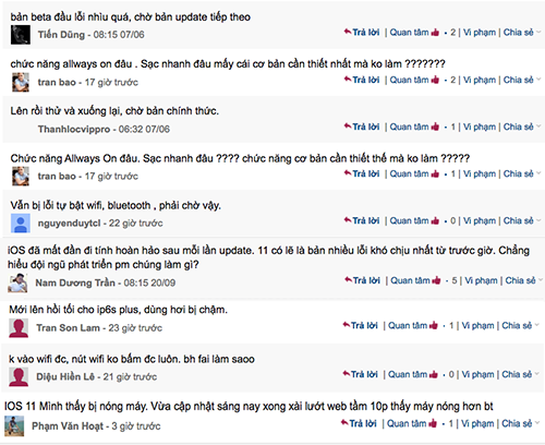 iOS 11 nhiều lỗi ảnh 2