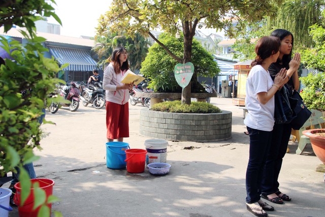 TP.HCM: Người dân tấp nập thả cá chép tiễn ông Công, ông Táo về trời ảnh 2 TP.HCM: Người dân tấp nập thả cá chép tiễn ông Công, ông Táo về trời ảnh 2