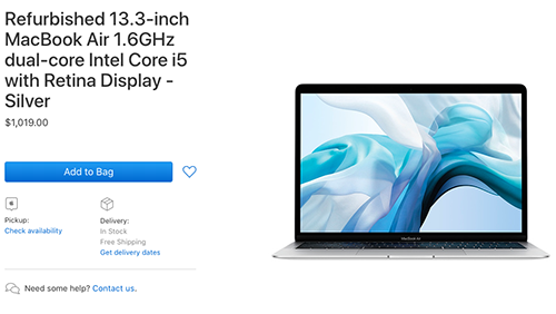 MacBook Air 2018 tân trang giá tương đương iPhone XS ảnh 1