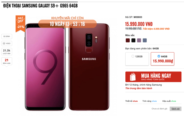 Galaxy S9+ giảm sốc đến 4 triệu đồng trước ngày ra mắt S10 ảnh 1
