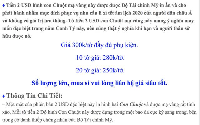 Bộ Tài chính Mỹ không bao giờ in tờ 2 USD “chuột mạ vàng“ ảnh 1