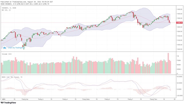 Biểu đồ kỹ thuật VN-Index.