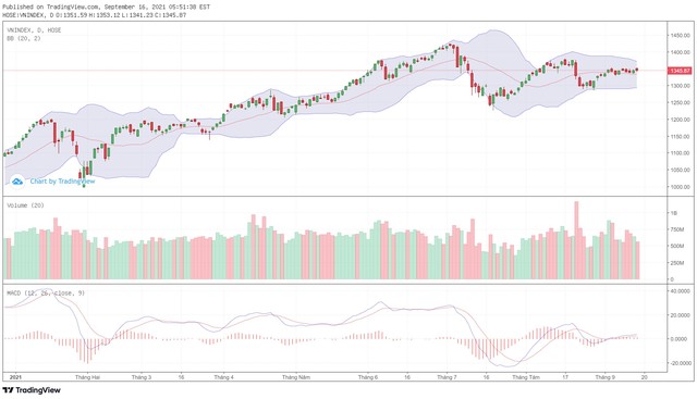 Biểu đồ kỹ thuật VN-Index.