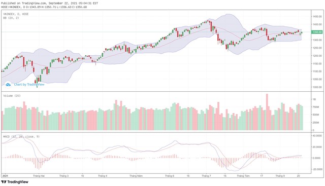 Biểu đồ kỹ thuật VN-Index.