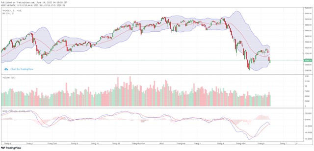 Biểu đồ kỹ thuật VN-Index.