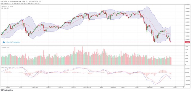 Biểu đồ kỹ thuật VN-Index.
